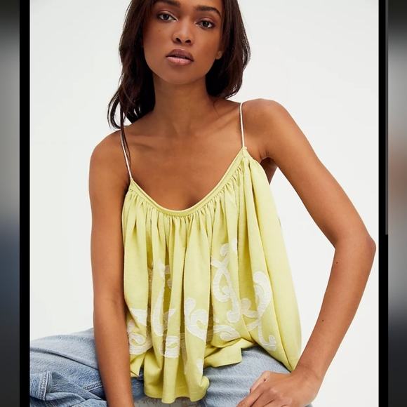 Free People On the Clouds top in Lemon Ivory - Picture 1 of 6
